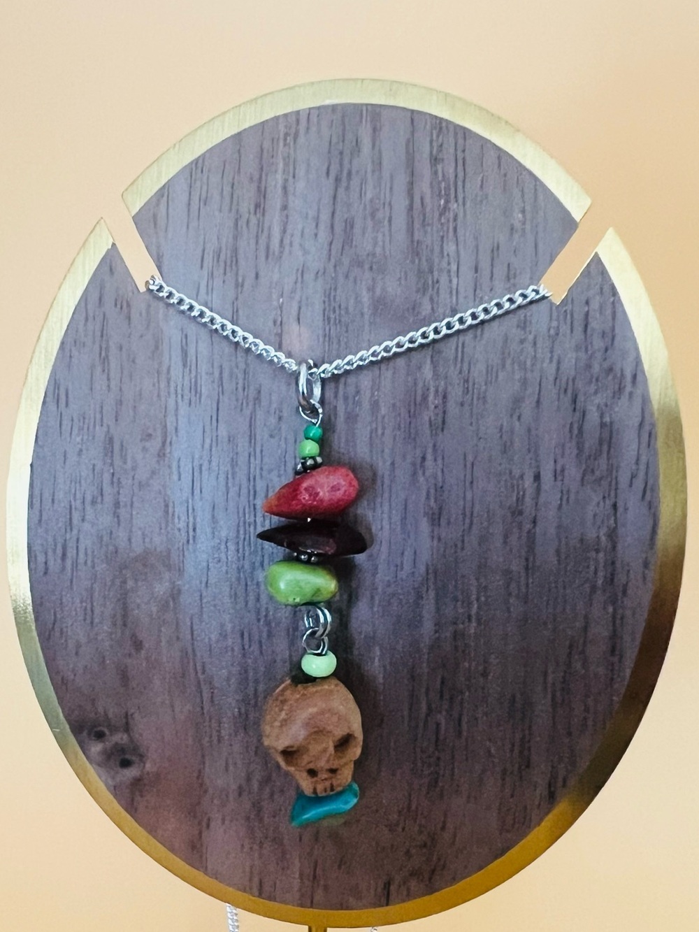 Vintage Ethnic Skull Pendant Necklace